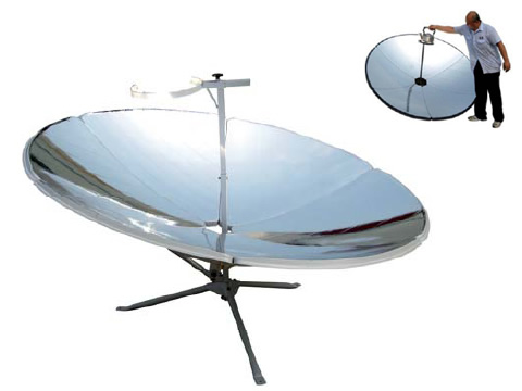 Cocina solar con reflector parabólico de 1,5 m2