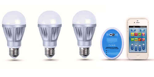 Pack-3 colours LED bulbs + wifi driver