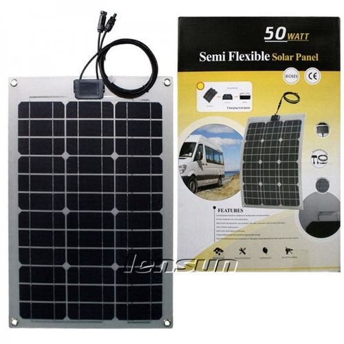 50W 12V Semi Flexible Mono Solar Panel Perfect for Yacht,Boat,Caravan