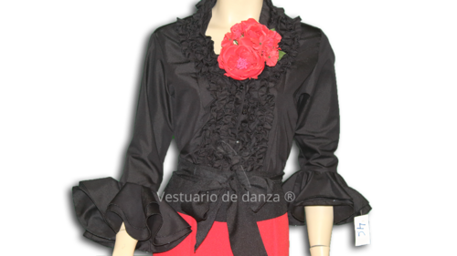 Camisa Flamenca color Negro