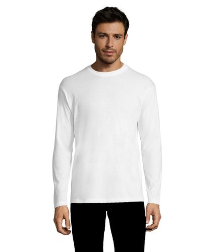 MEN'S LONG SLEEVE T-SHIRT- ROUND NECK FROM S TO 5XL