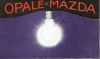 ANONYME - Carte publicitaire 1925/30 pour les ampoules Opale Mazda
