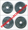 1943 - (G 321) - 20 Centimes type 20 en ZINC - Lot de 2 pièces