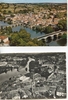CONFOLENS (16) - 2 cartes années 60/70, vues générales aériennes
