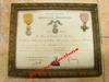 Diplôme médaille militaire n°329.387 - Cadre bois mouluré contenant également la médaille militaire