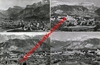 DIE (26) - 4 cartes, vues générales de la ville et du massif de La Glandasse vers 1960