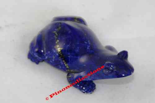LAPIS-LAZULI - Grenouille sculptée dans un seul bloc de lapis-lazuli - Dimensions : 6 x 4 x 2 cm
