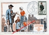 BELFORT (90) - Journée du timbre 1961 - Carte "facteur de la petite poste de Paris 1760"