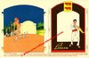 (40) / (64) / (65) BEARN - Planche à découper publicitaire - Lithographie couleur vers 1930