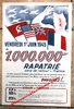 THEBAULT, 1945 - "VENDREDI 1er JUIN 1945 le 1 000 000 RAPATRIÉ Sera de retour en France..."