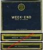 TABAC - Boite fer à cigarettes "WEEK-END Tabac de Virginie" - Marquage SEITA, bleu foncé et or