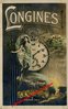 MONTRES LONGINES - Carte publicitaire années 20 - Photo des usines et décor allégorique.