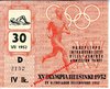 NATATION - 1952 - JEUX OLYMPIQUES D'HELSINKI XVe OLYMPIADE 1952 - Billet d'entrée aux épreuves