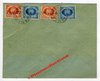 SAINT MARIN 1894 - 8 / 10 / 11 - Enveloppe avec les premiers timbres blason de la République