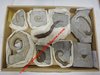 BOITE PEDAGOGIQUE (39 x 28 cm) d'AMMONITES DIVERSES - 8 pièces dont Hamulina subacqualis, Aerioceras