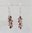 GRENAT ROUGE - Boucles d'oreilles pendantes composées de 18 pierres