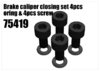 RS5 - Brake caliper closing set oring & screw, 4pcs [75419]