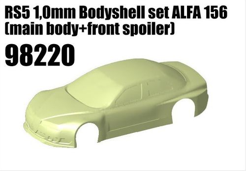 RS5 - Alfa 156 Bodyshell, 500/510mm, Clear [98220]