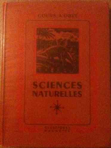 LIVRE Cours A.Obré sciences naturelles 1953