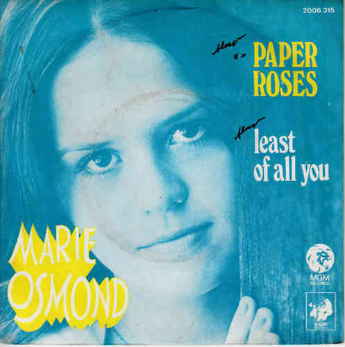 VINYL45T marie osmond paper roses 1973