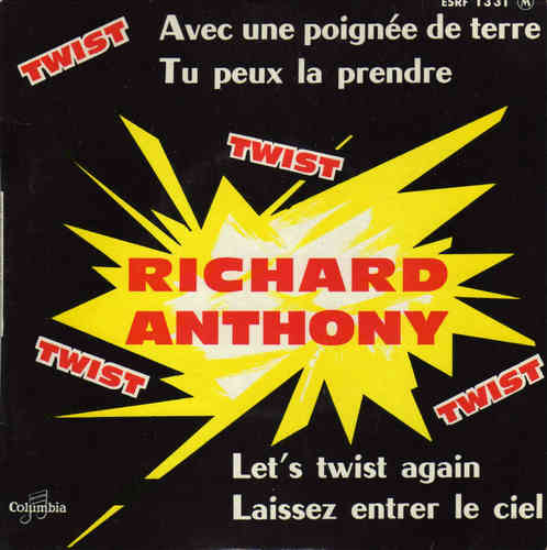 VINYL45T richard anthony let's twist again 1962 BIEM