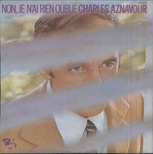 VINYL45T charles aznavour non,je n'ai rien oublié 1971
