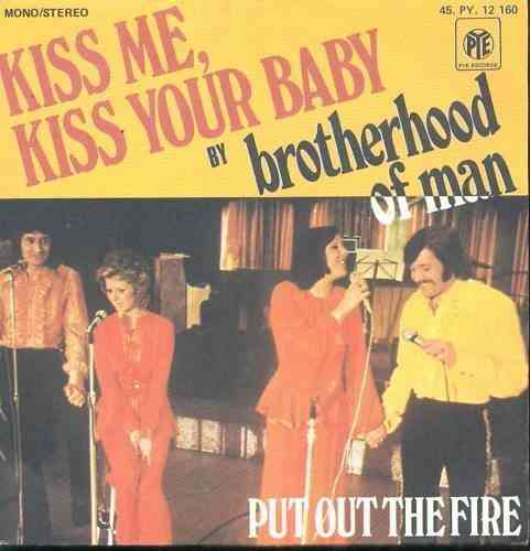 VINYL45T brotherhood of man kiss me kiss your baby 1976