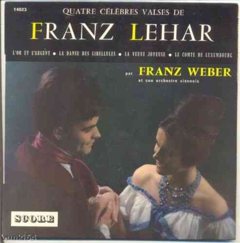 VINYL45T franz weber quatre célèbres valses de frantz lehar BIEM