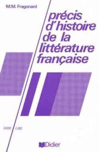 LIVRE Marie-Madeleine fragonnard précis d'histoire de la littérature française