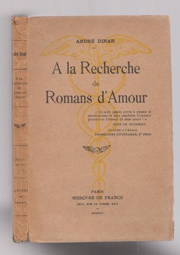LIVRE André dinar a la recherche de romans d'amour 1945