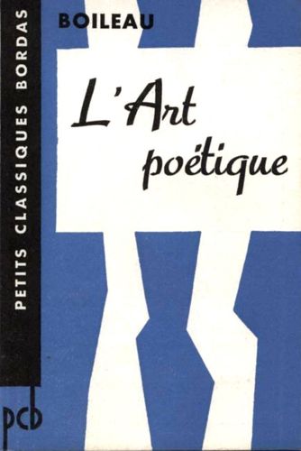 LIVRE boileau l'art poétique petits classiques bordas 1963