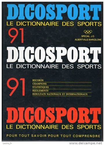 LIVRE dicosport le dictionnaire des sports 91