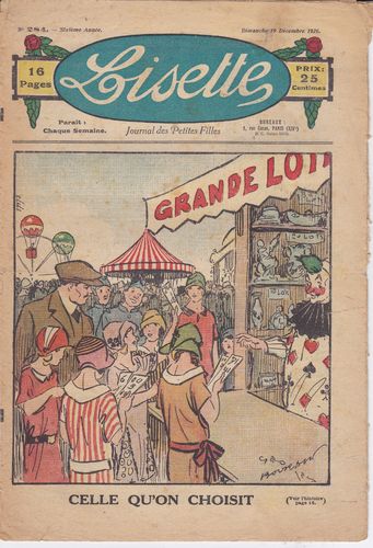 bd Lisette magazine 284 hebdomadaire 1926