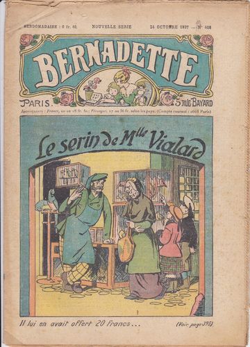 BD hebdomadaire Bernadette N° 408 1937