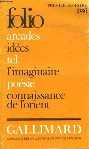 LIVRE folio l'imaginaire poésie tel idées arcades folio 1985