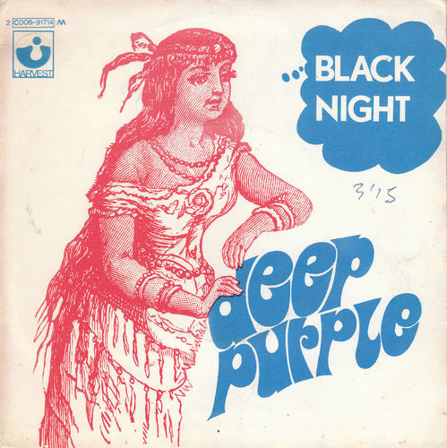 VINYL 45T deep purple black night 1970