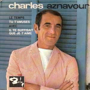 VINYL 45T charles aznavour Le temps 1964