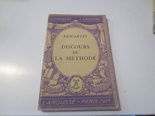 LIVRE descartes discours et méthode 1935 classiques Larousse