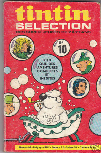BD tintin sélection N°10 1971
