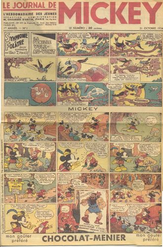 BD Le journal de mickey 1934 N°1 (fac similé)