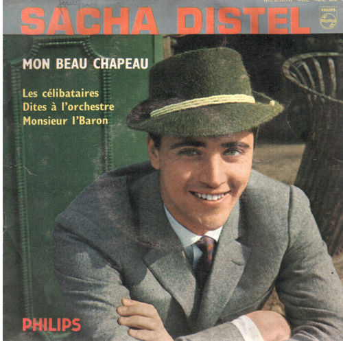 VINYL 45 T sacha distel mon beau chapeau 1960
