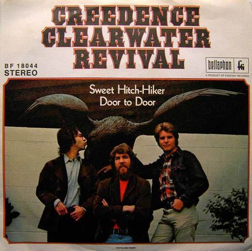 VINYL 45T creedence clearwater revival sweet hitch-hiker 1971