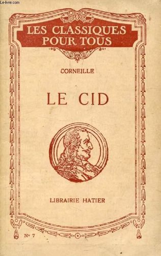 LIVRE corneille le cid 1935 classiques hatier N°7