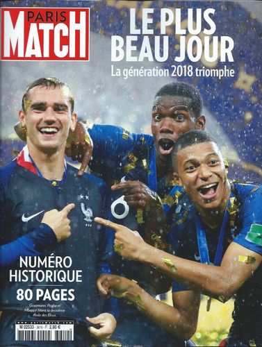 LIVRE Magazine Paris Match n°3610 juillet 2018