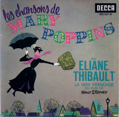 VINYL 45 T eliane thibault mary poppins les chansons 1965