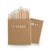 Set de 12 lápices en caja de cartón natural