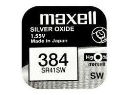 Pila oxido plata 1.55v maxell 384/SR41SW