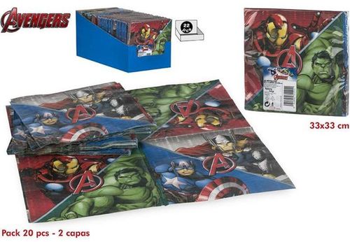 20 servilletas Avengers 33cm