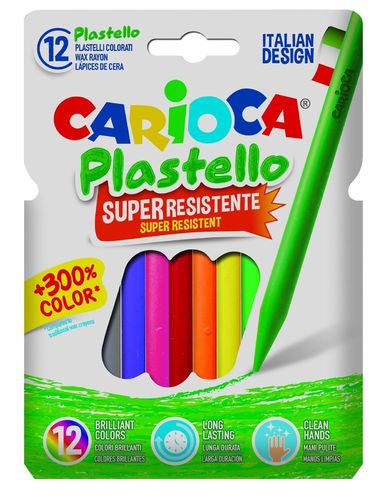 12 wax crayons CARIOCA