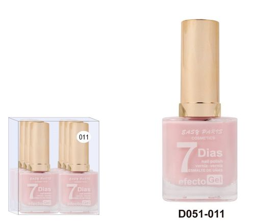 nail polish 7 days efect gel (0,55€/pcs) PACK 6 EASY PARIS